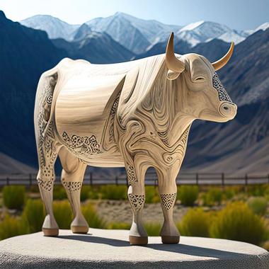 3D model Gangotri cow famous animal (STL)